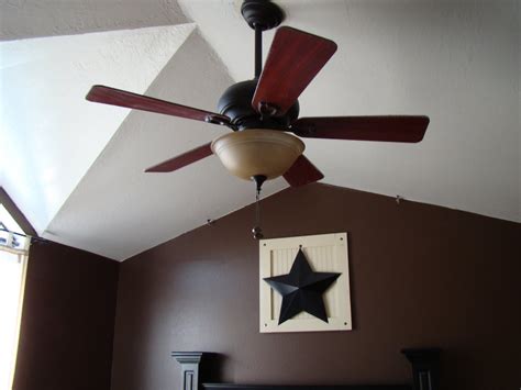 Mounting ceiling fan on sloped ceiling 